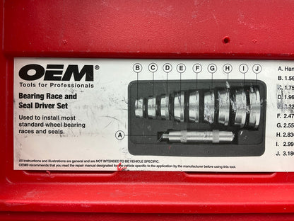 USED #21 - OEM Tools 27119 Bearing And Race Installer Tool Set, Seal Driver Set