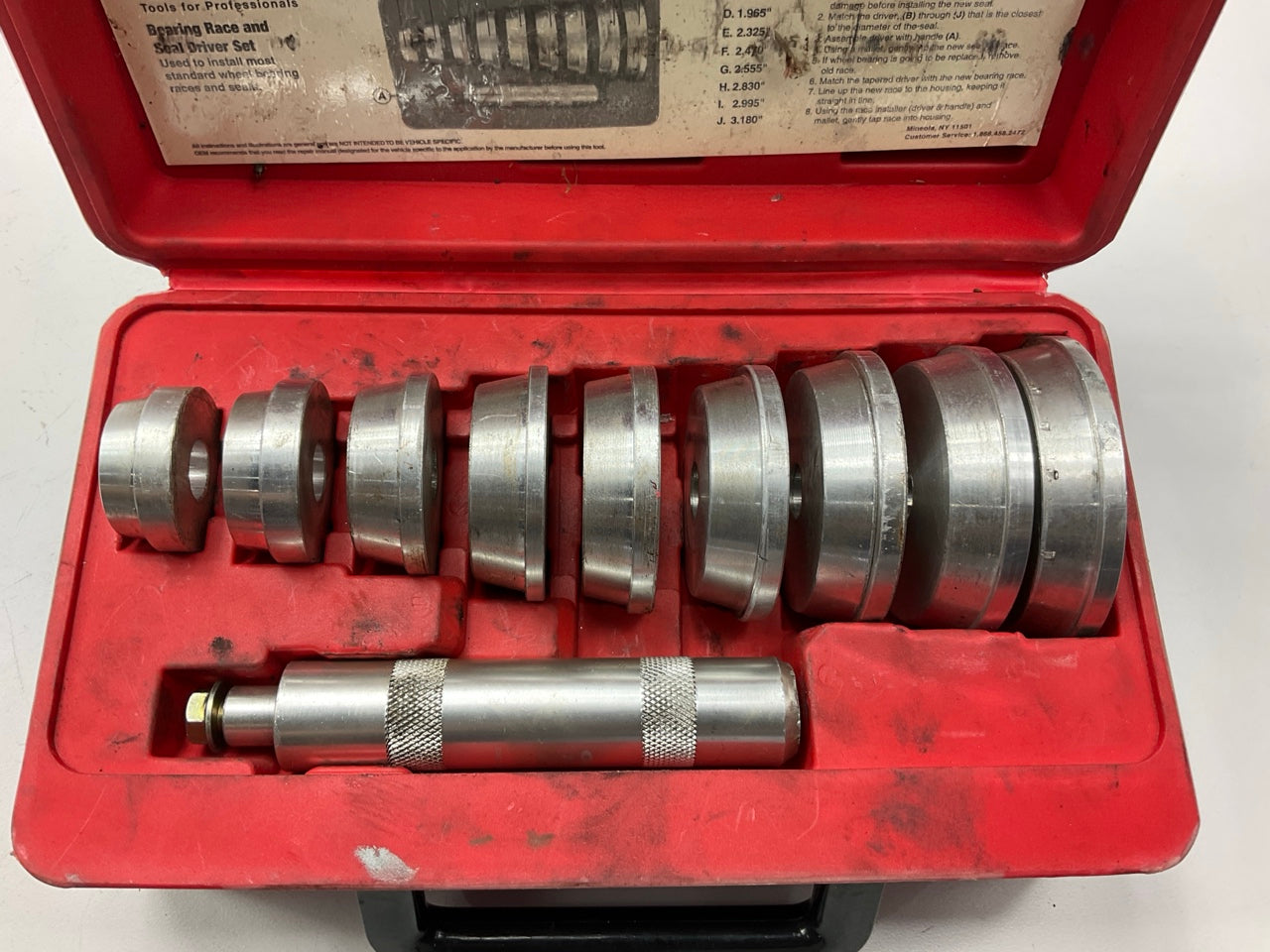 USED # 23 - OEM Tools 27119 Bearing And Race Installer Tool Set, Seal Driver Set