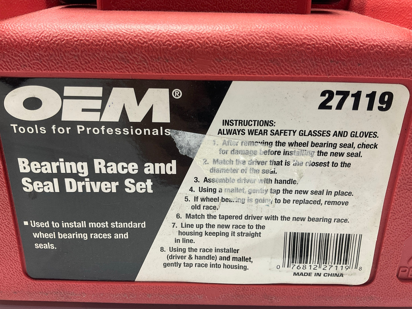 USED # 31 - OEM Tools 27119 Bearing And Race Installer Tool Set, Seal Driver Set