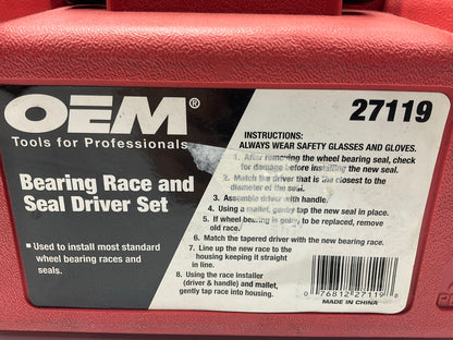 USED # 31 - OEM Tools 27119 Bearing And Race Installer Tool Set, Seal Driver Set