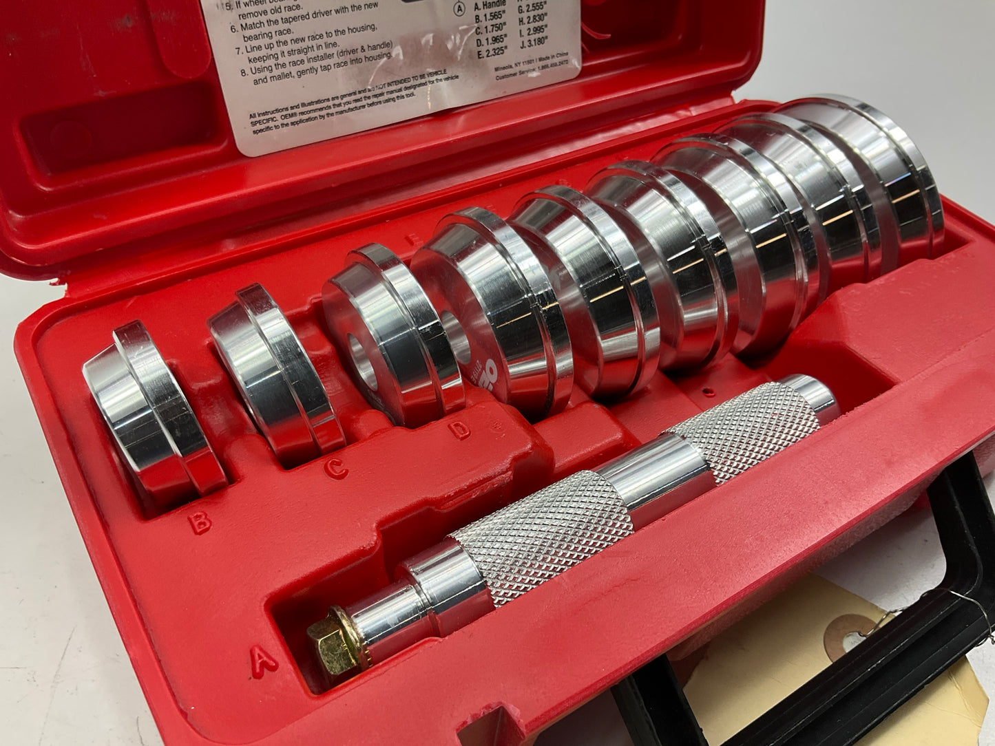 USED # 38 - OEM Tools 27119 Bearing And Race Installer Tool Set, Seal Driver Set