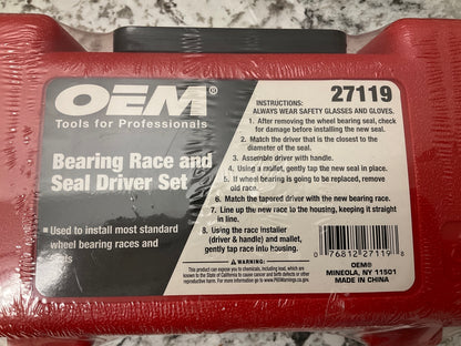 OEM Tools 27119 Bearing And Race Installer Tool Set, Seal Driver Set