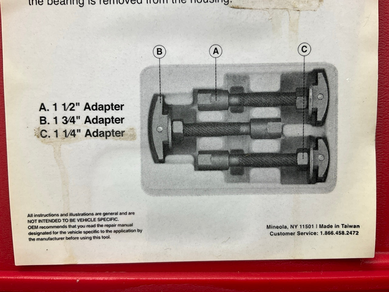 USED #21 OEM Tools 27129 Rear Axle Bearing Remover Tool Set