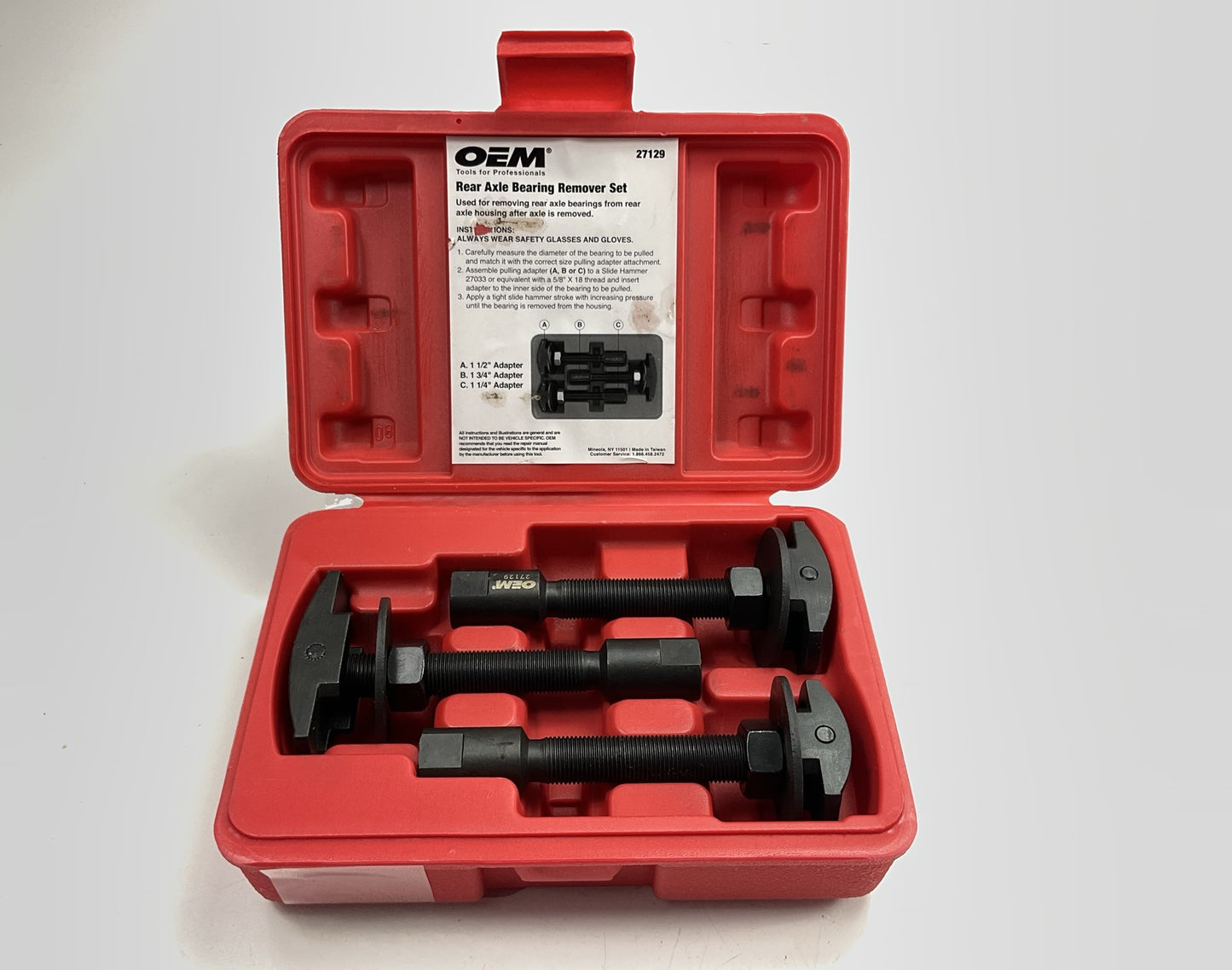 USED #26 OEM Tools 27129 Rear Axle Bearing Remover Tool Set