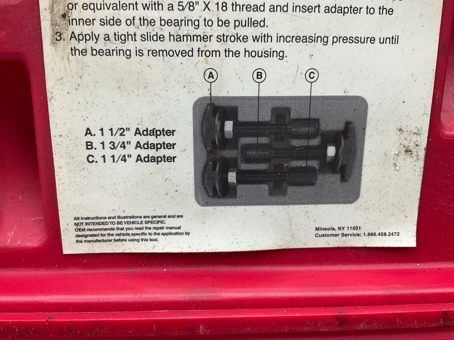 USED #36 OEM Tools 27129 Rear Axle Bearing Remover Tool Set