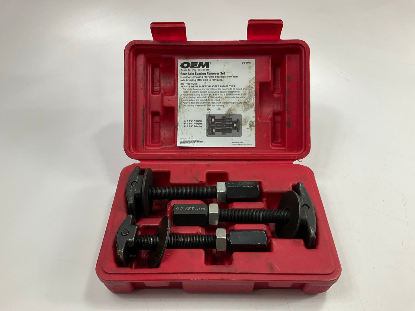 USED #38 OEM Tools 27129 Rear Axle Bearing Remover Tool Set
