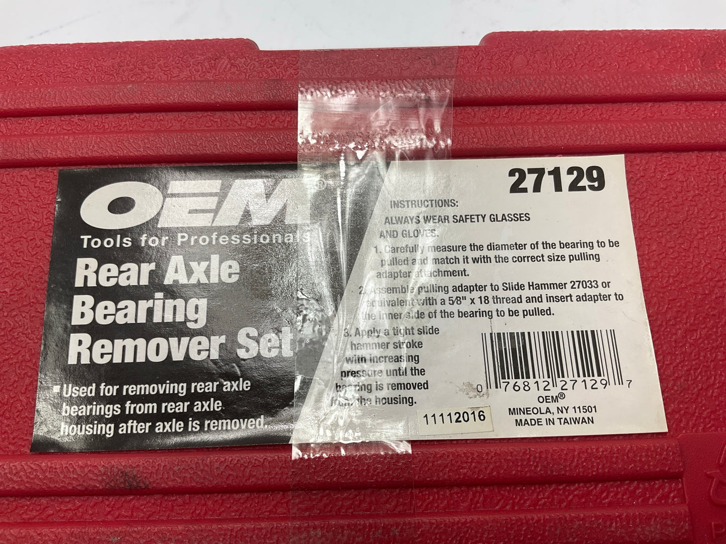 Very Lightly Used #39 OEM Tools 27129 Rear Axle Bearing Remover Tool Set