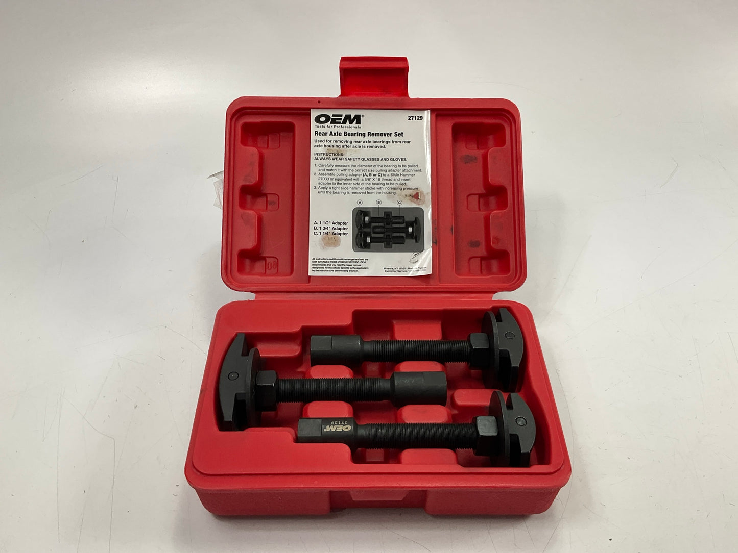 USED #42 - OEM Tools 27129 Rear Axle Bearing Remover Tool Set