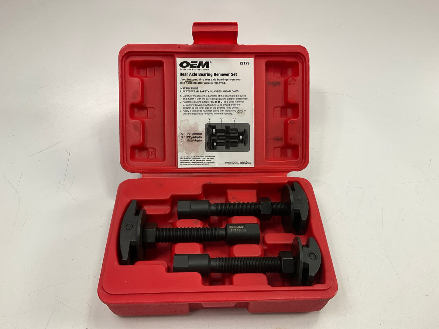 USED #51 OEM Tools 27129 Rear Axle Bearing Remover Tool Set