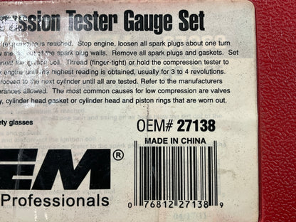 USED #14 - OEM TOOLS 27138 Engine Cylinder Compression Tester Gauge Tool Set Kit