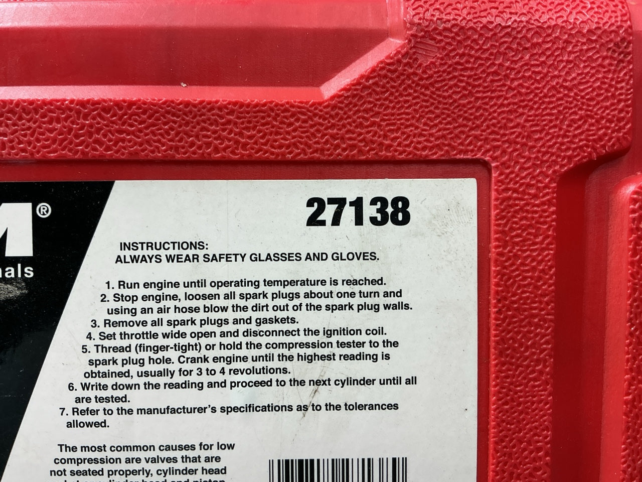 USED #16 - OEM TOOLS 27138 Engine Cylinder Compression Tester Gauge Tool Set Kit