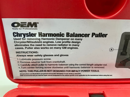 USED #13 OEM TOOLS 27139 Harmonic Damper, Balancer Removal Tool Set For Chrysler