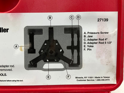 USED #18 OEM TOOLS 27139 Harmonic Damper, Balancer Removal Tool Set For Chrysler