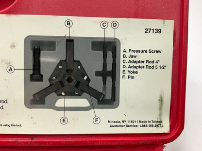 USED #21 OEM TOOLS 27139 Harmonic Damper, Balancer Removal Tool Set For Chrysler