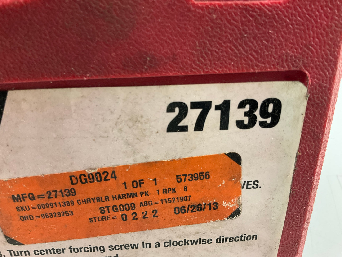USED #23 OEM TOOLS 27139 Harmonic Damper, Balancer Removal Tool Set For Chrysler