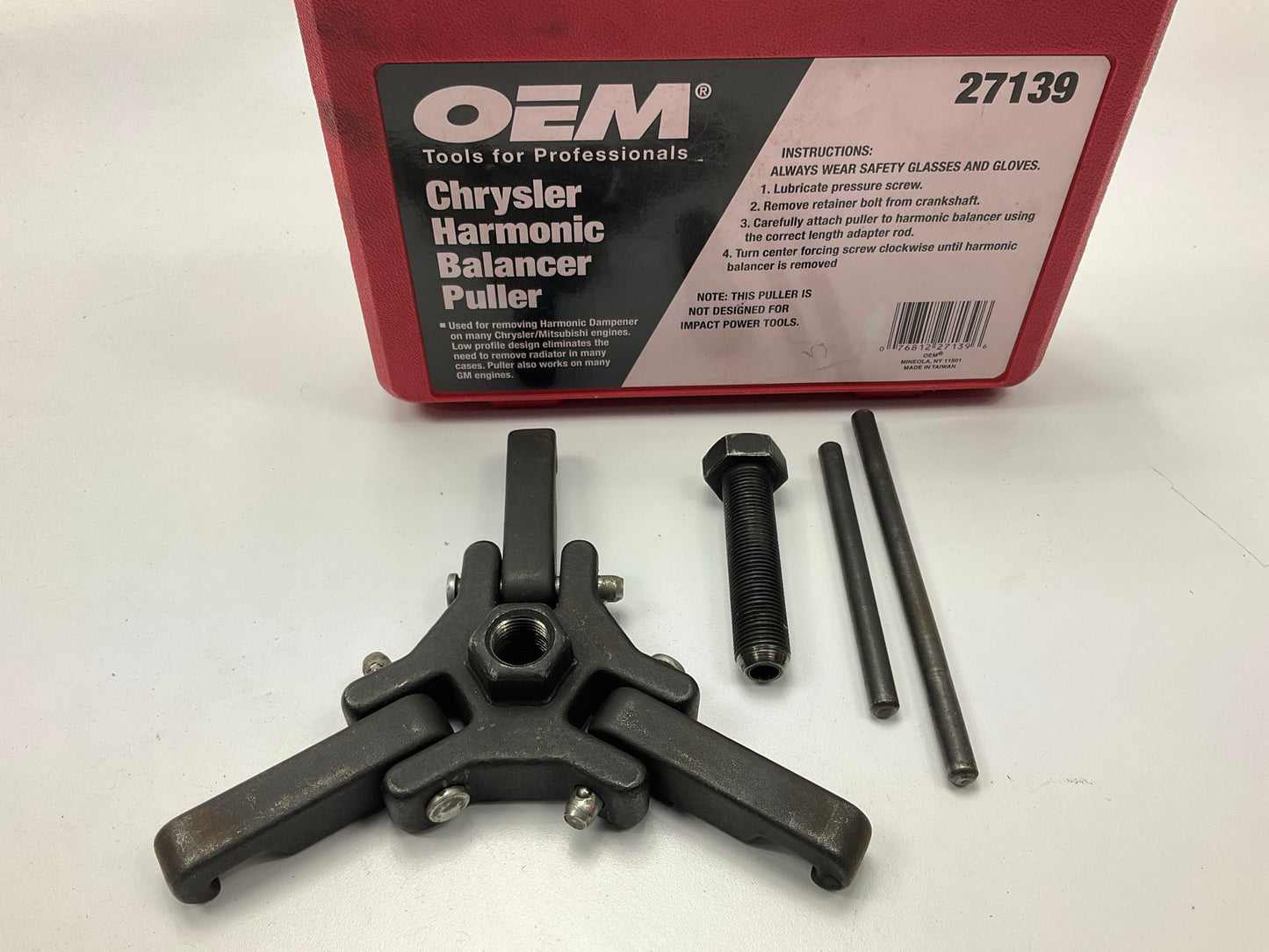 USED #24 OEM TOOLS 27139 Harmonic Damper, Balancer Removal Tool Set For Chrysler
