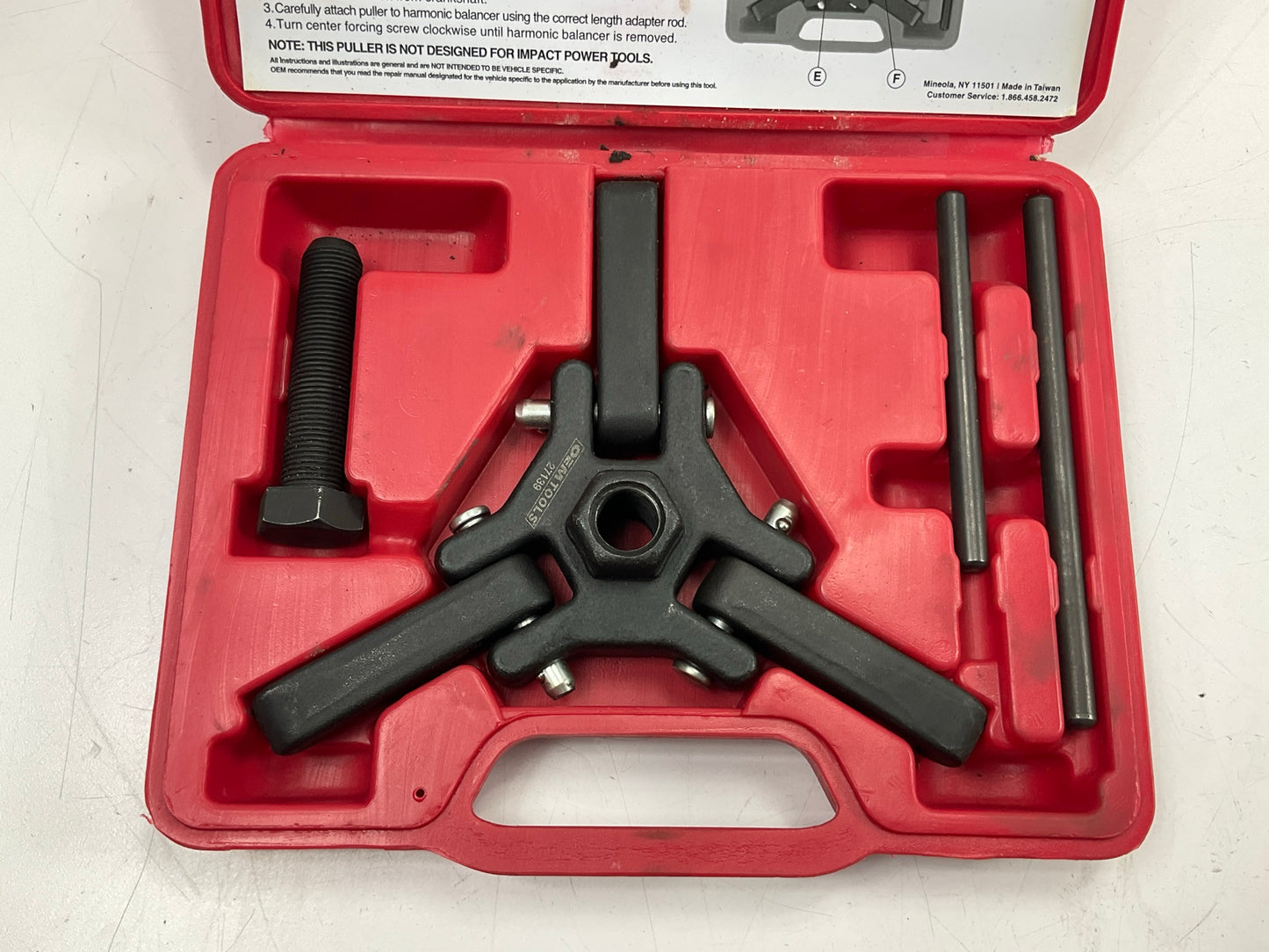 USED #26 OEM TOOLS 27139 Harmonic Damper, Balancer Removal Tool Set For Chrysler