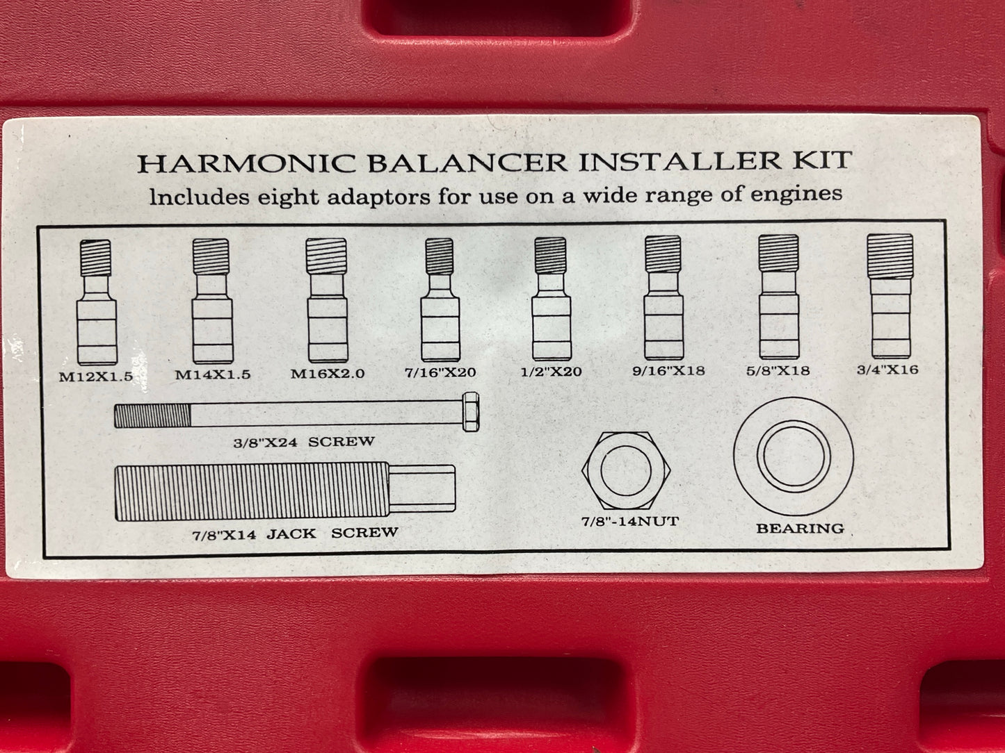 USED #32 OEM Tools 27144 Engine Harmonic Balancer Installer Tool Set