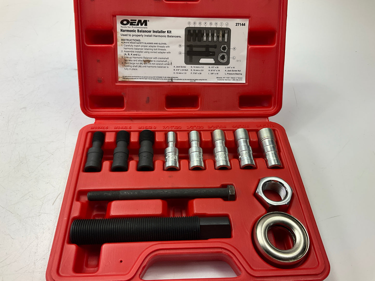 USED #40 OEM Tools 27144 Engine Harmonic Balancer Installer Tool Set