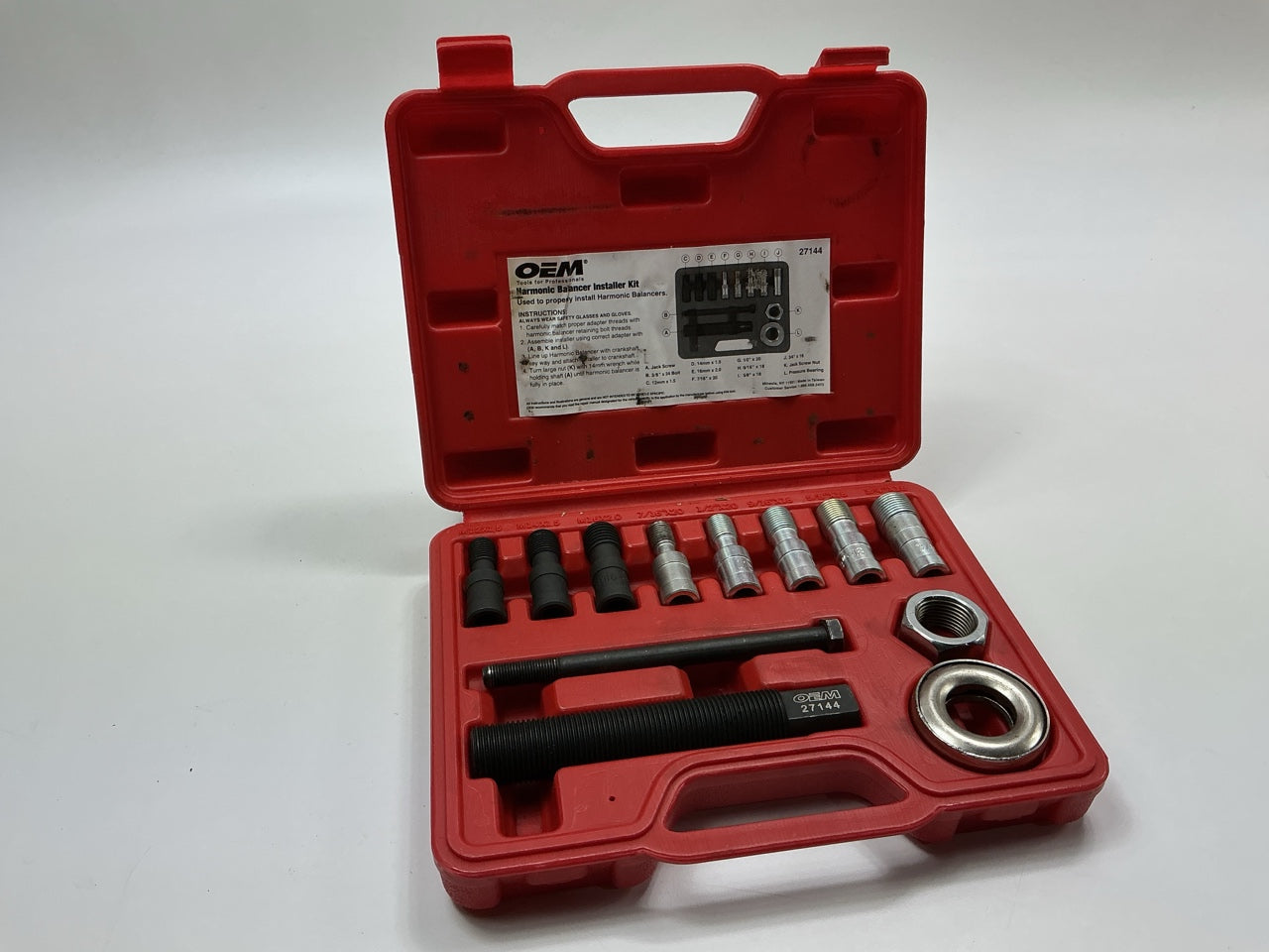 USED #44 OEM Tools 27144 Engine Harmonic Balancer Installer Tool Set