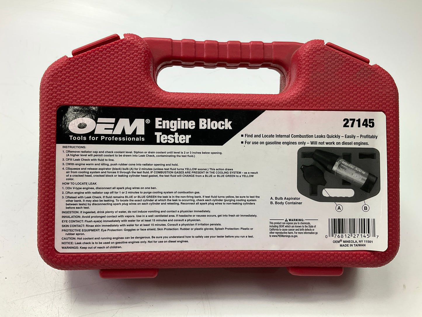 USED - Combustion Leak Detector Block Tester Tool For Engine Blocks