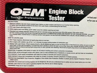 USED - Combustion Leak Detector Block Tester Tool For Engine Blocks