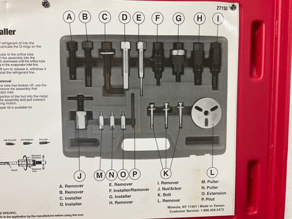 USED #12 - OEM TOOLS 27150 A/C Compressor Clutch Hub Removal Install Tool Set