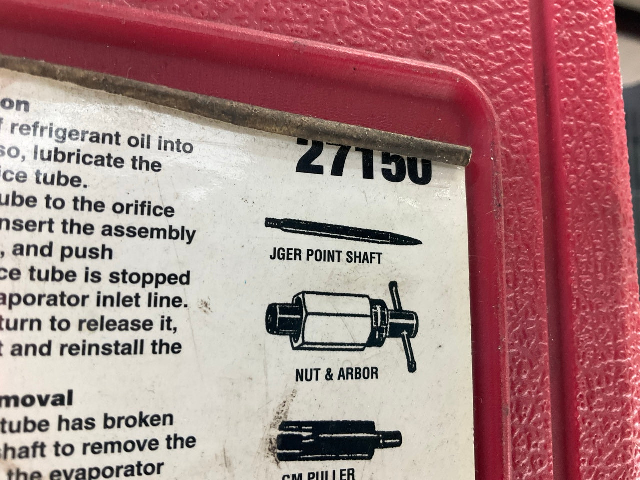 USED #14 - OEM TOOLS 27150 A/C Compressor Clutch Hub Removal Install Tool Set