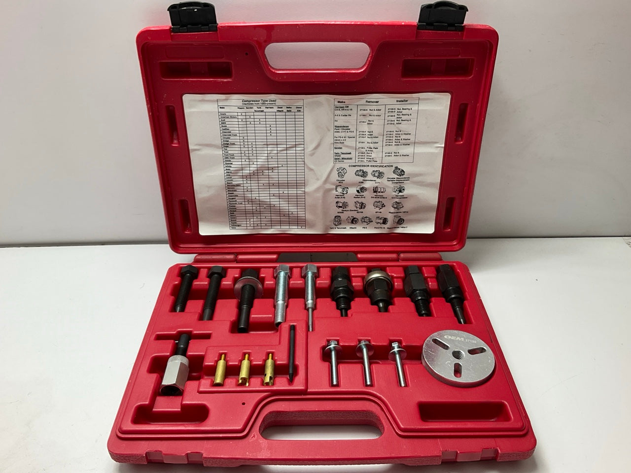 USED #15 - OEM TOOLS 27150 A/C Compressor Clutch Hub Removal Install Tool Set