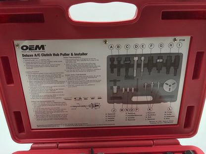 USED #21 OEM TOOLS 27150 A/C Compressor Clutch Hub Removal Install Tool Set Kit