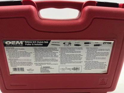USED #21 OEM TOOLS 27150 A/C Compressor Clutch Hub Removal Install Tool Set Kit