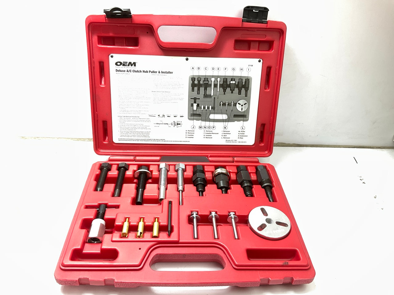 USED #24 - OEM TOOLS 27150 A/C Compressor Clutch Hub Removal Install Tool Set