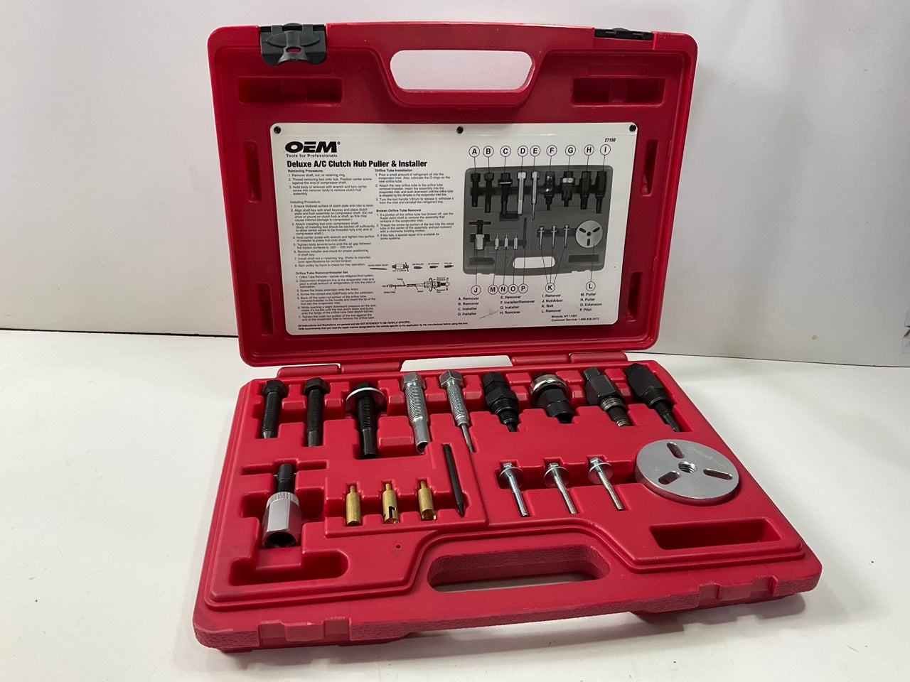 USED #31 OEM TOOLS 27150 A/C Compressor Clutch Hub Removal Install Tool Set Kit