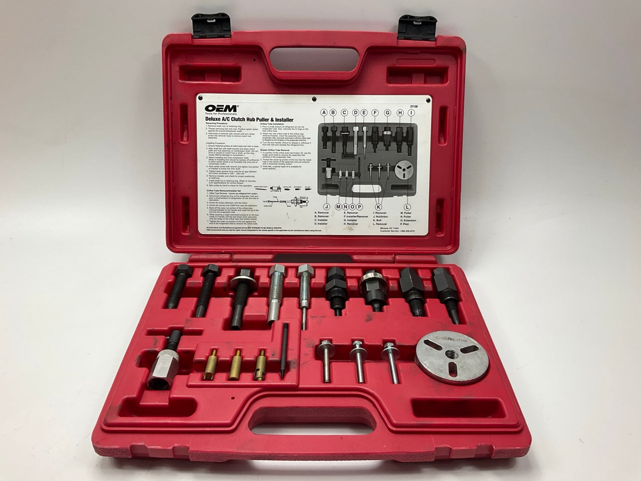 USED #33 - OEM TOOLS 27150 A/C Compressor Clutch Hub Removal Install Tool Set