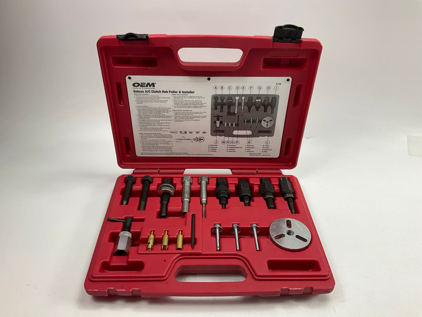 USED #35 - OEM TOOLS 27150 A/C Compressor Clutch Hub Removal Install Tool Set