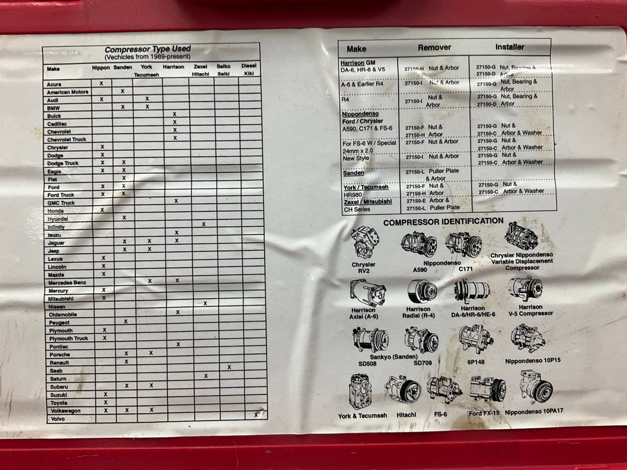 USED #37 OEM TOOLS 27150 A/C Compressor Clutch Hub Removal Install Tool Set Kit