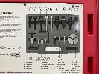 USED #38 - OEM TOOLS 27150 A/C Compressor Clutch Hub Removal Install Tool Set