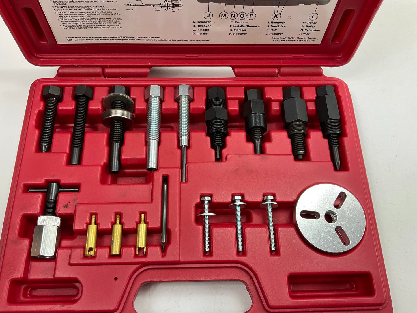 USED #40 OEM TOOLS 27150 A/C Compressor Clutch Hub Removal Install Tool Set Kit