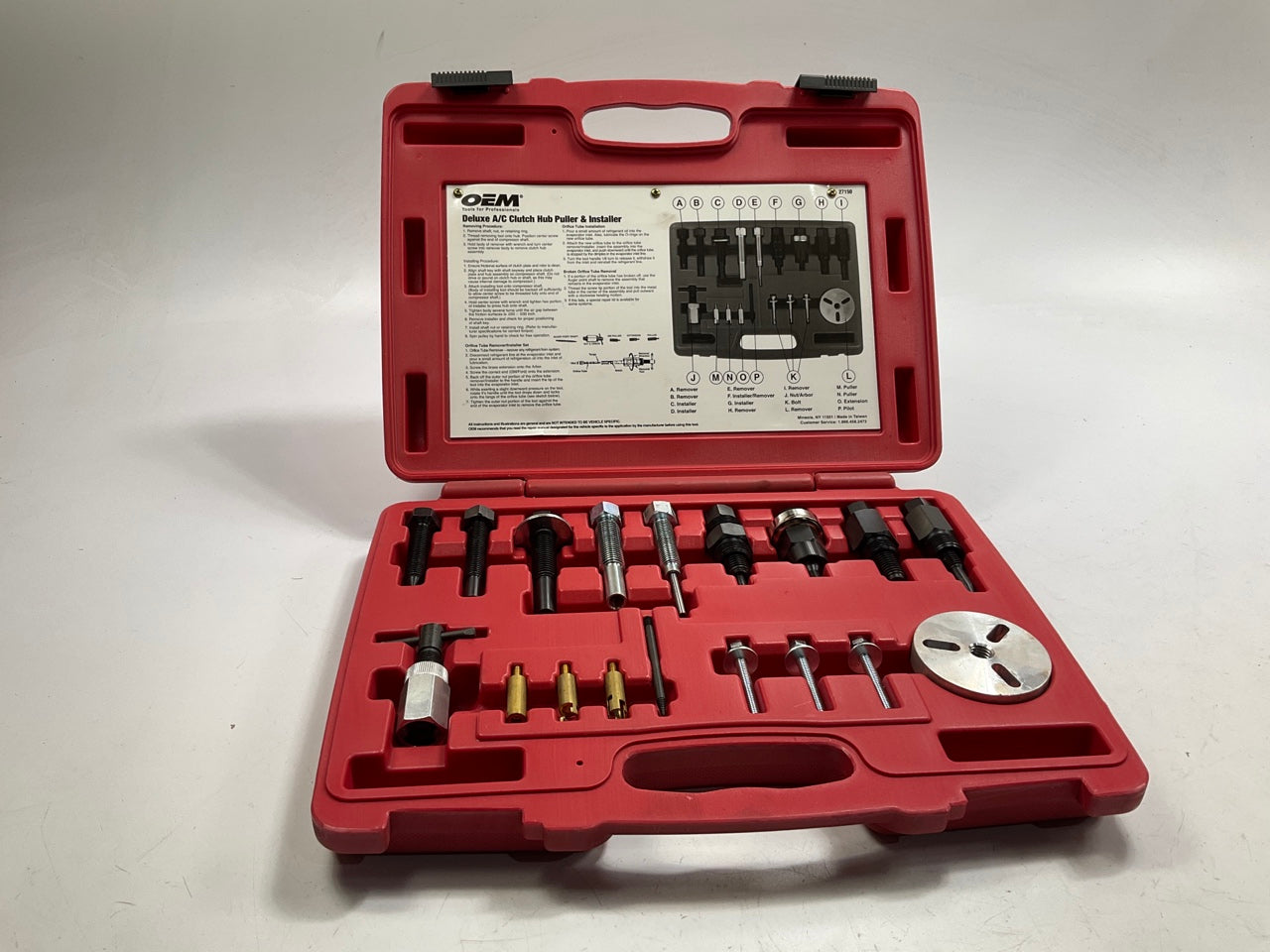 USED #43 - OEM TOOLS 27150 A/C Compressor Clutch Hub Removal Install Tool Set