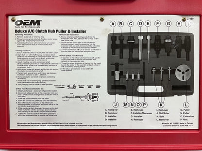 USED #43 - OEM TOOLS 27150 A/C Compressor Clutch Hub Removal Install Tool Set