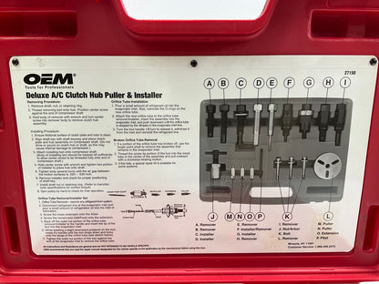 USED #44 - OEM TOOLS 27150 A/C Compressor Clutch Hub Removal Install Tool Set