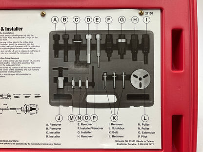 USED #45 OEM TOOLS 27150 A/C Compressor Clutch Hub Removal Install Tool Set Kit