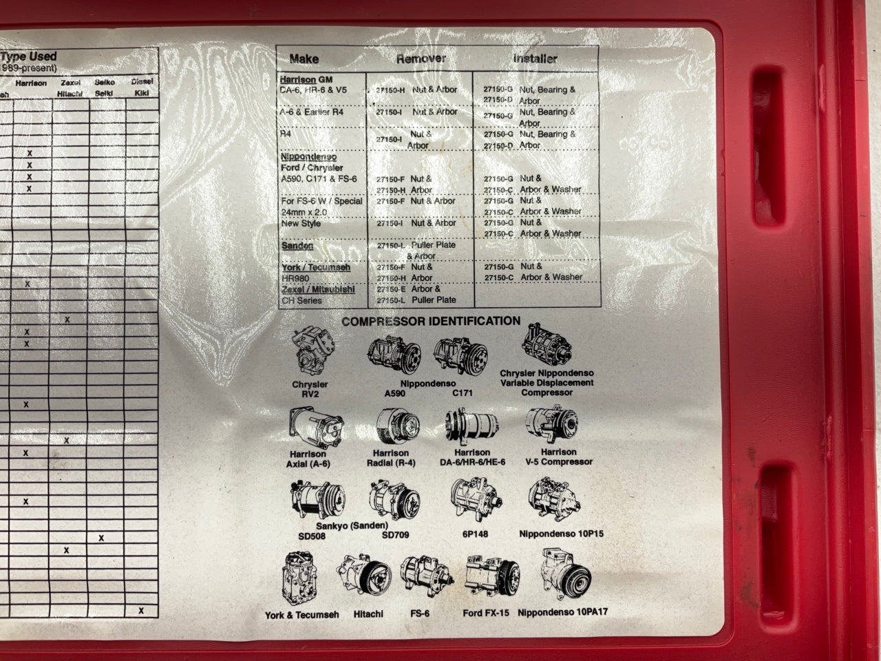 USED # 49 - OEM TOOLS 27150 A/C Compressor Clutch Hub Removal Install Tool Set