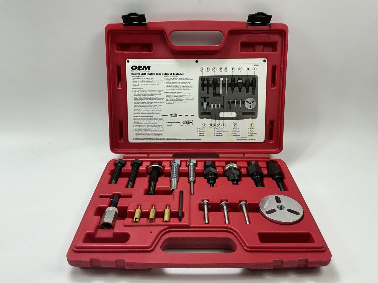 USED #50 - OEM TOOLS 27150 A/C Compressor Clutch Hub Removal Install Tool Set