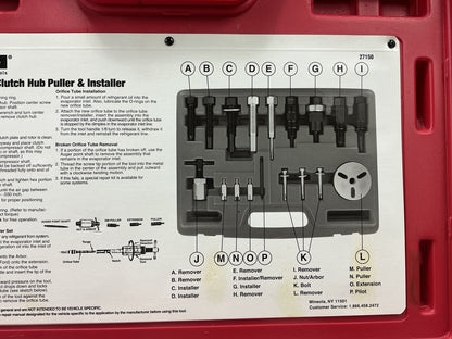 USED #50 - OEM TOOLS 27150 A/C Compressor Clutch Hub Removal Install Tool Set
