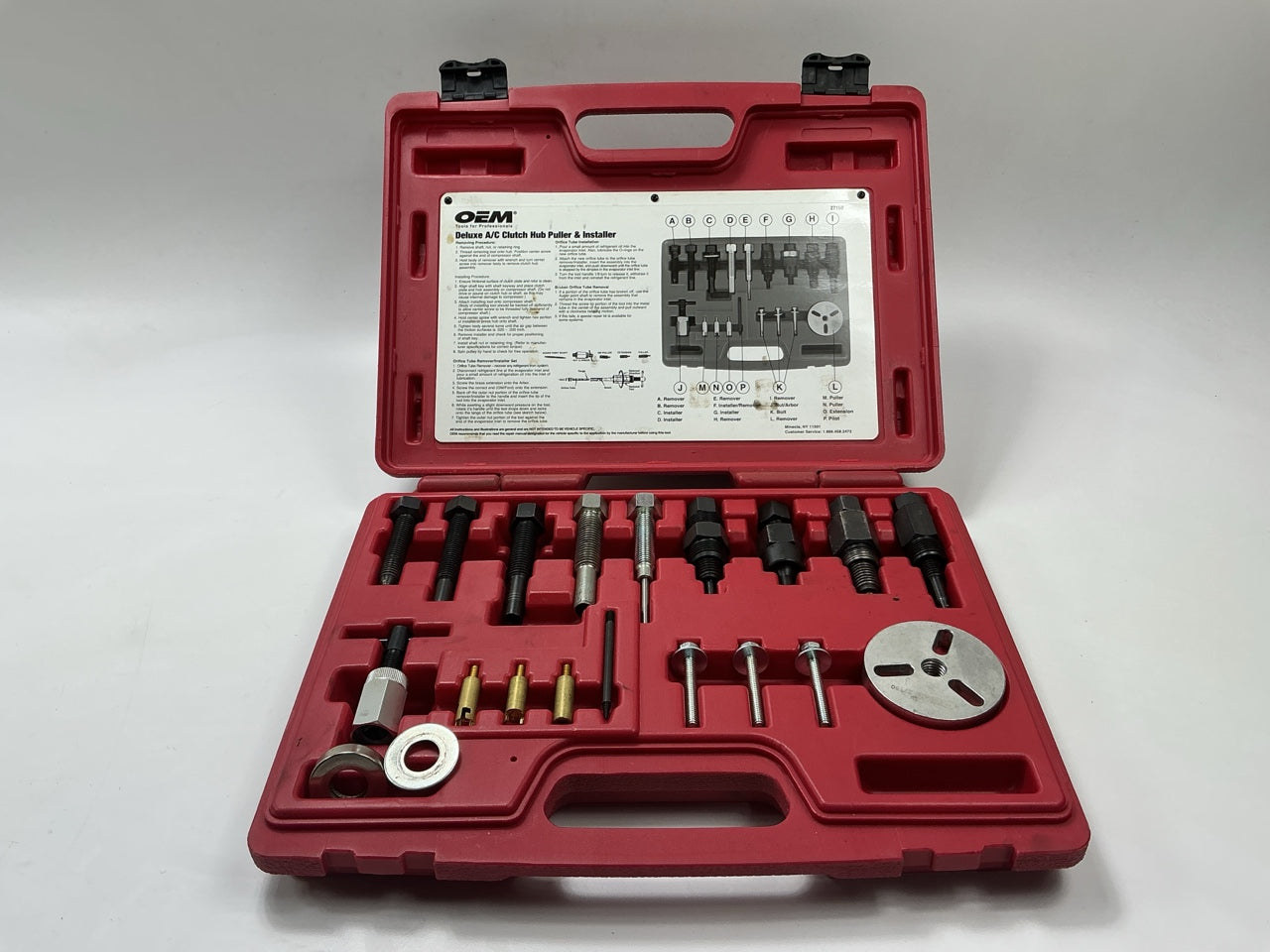 USED #51 - OEM TOOLS 27150 A/C Compressor Clutch Hub Removal Install Tool Set