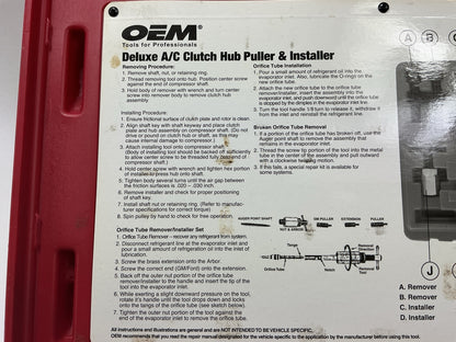 USED #51 - OEM TOOLS 27150 A/C Compressor Clutch Hub Removal Install Tool Set