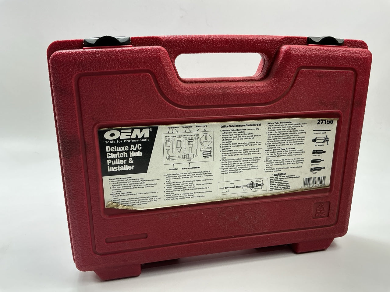 USED #51 - OEM TOOLS 27150 A/C Compressor Clutch Hub Removal Install Tool Set