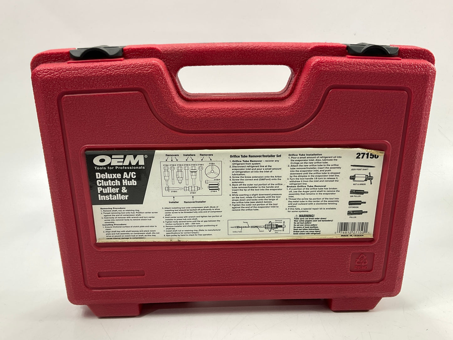 USED #52 - OEM TOOLS 27150 A/C Compressor Clutch Hub Removal Install Tool Set