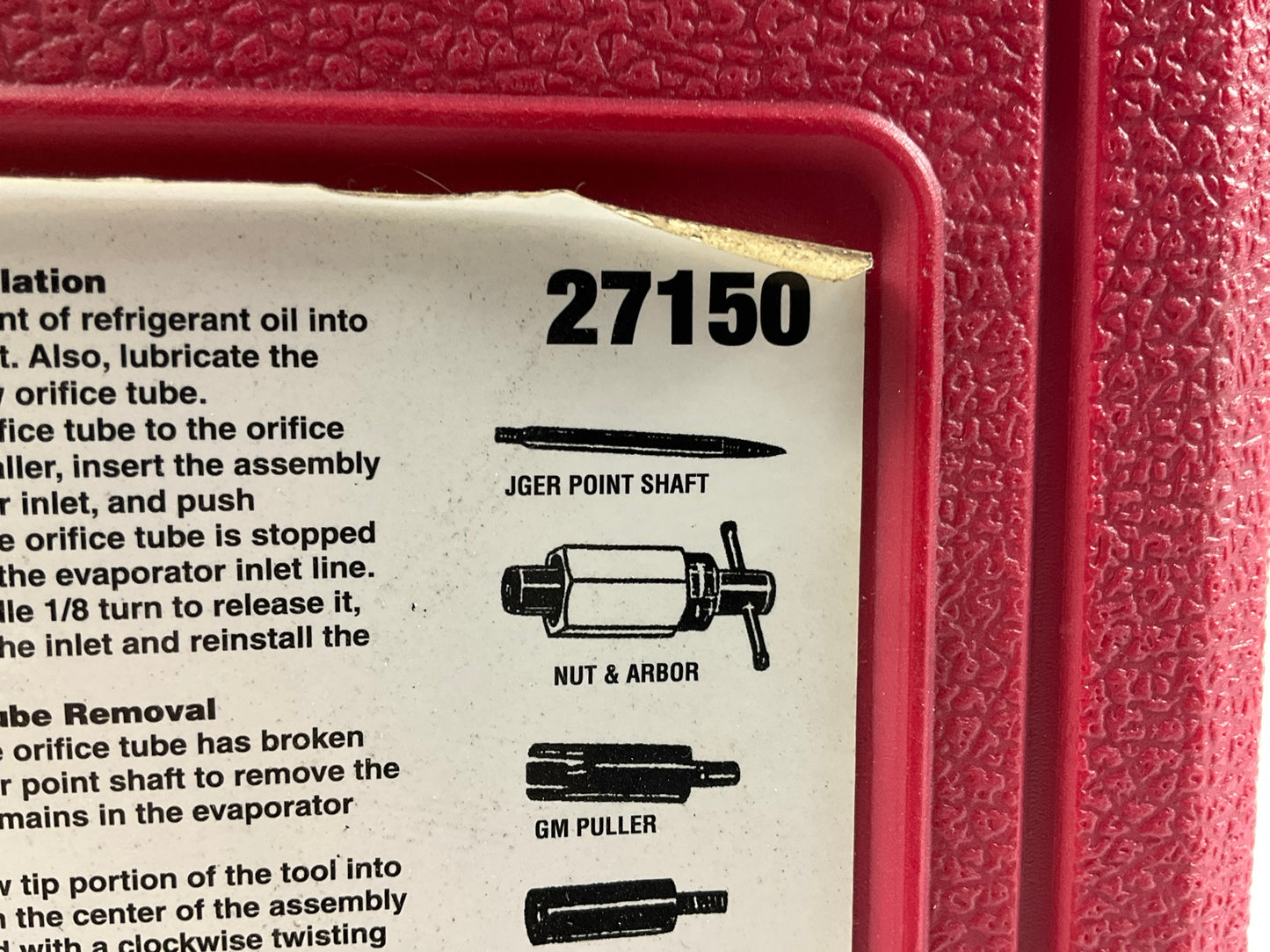 USED #52 - OEM TOOLS 27150 A/C Compressor Clutch Hub Removal Install Tool Set